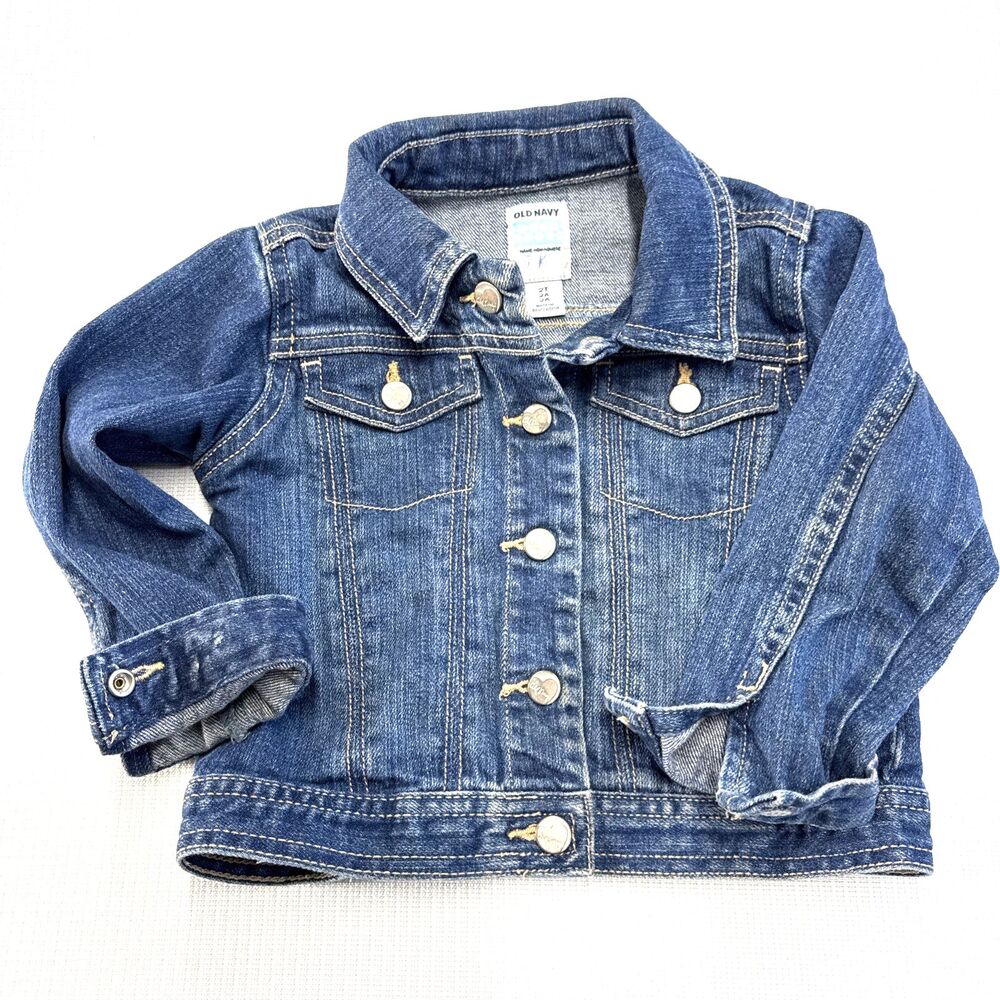 Old Navy Toddler Classic Denim Blue Jean Jacket - 2T - supercool & comfortable